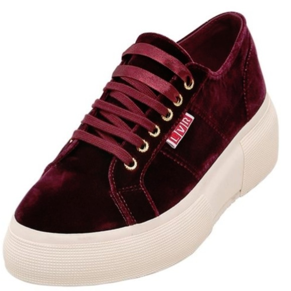 superga platform bordeaux